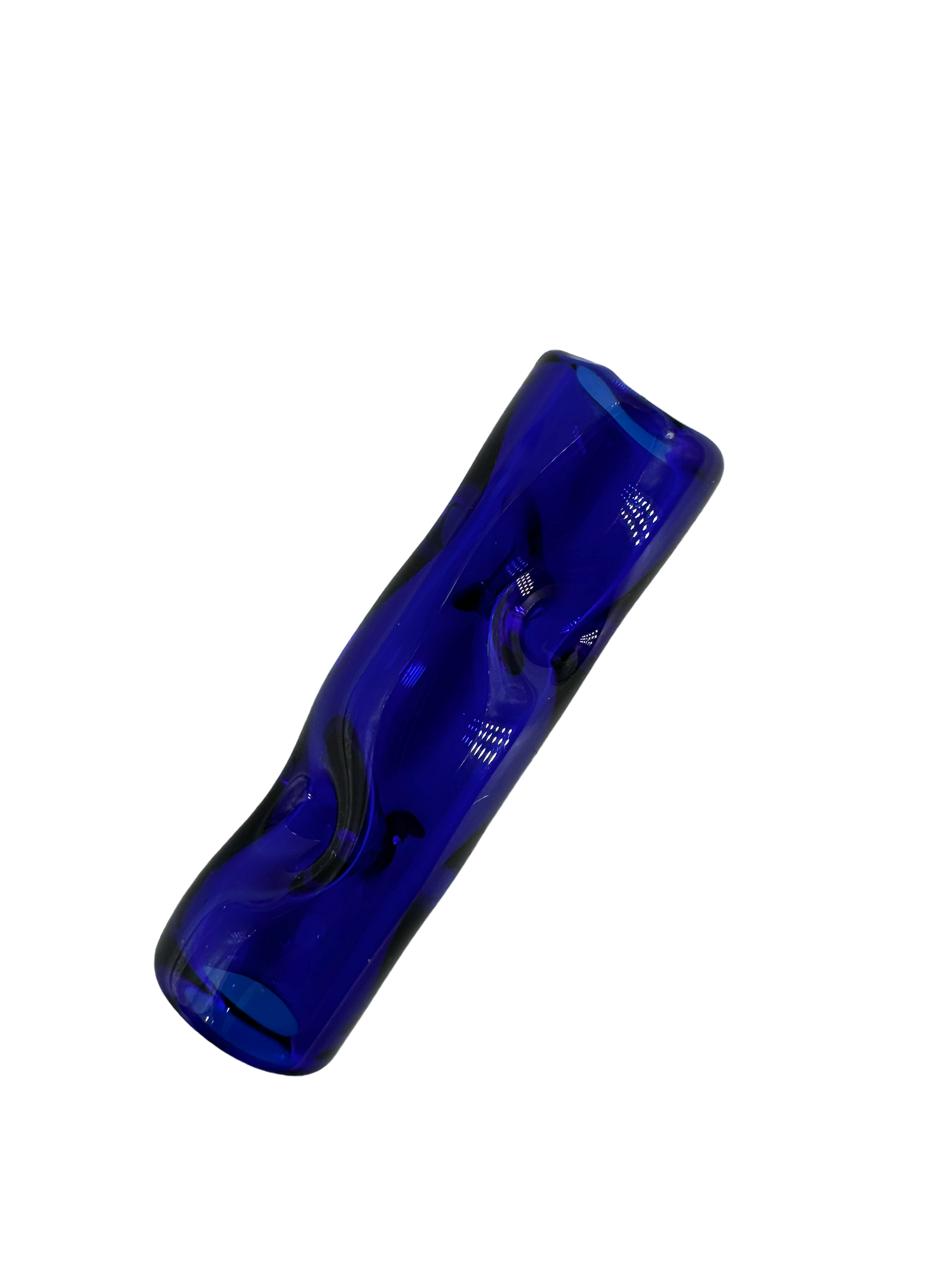 filtre bleu en verre soufflé 